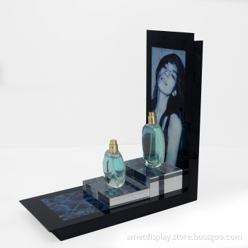 Custom Design Cosmetic Product Acrylic LED Perfume Display Holder Stands Rack